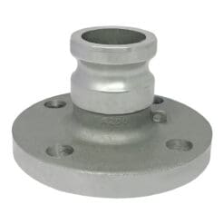 Aluminum Type FA Cam and Groove Fitting, 2" Male Camlock Adapter x 150# Flange (CAM-20-FA-AL)
