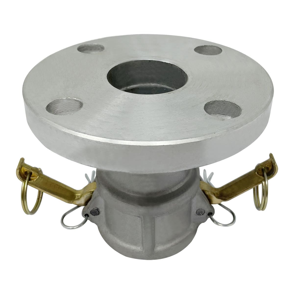 Aluminum Type FC Cam and Groove Fitting, 2" Female Camlock Coupler x 150# Flange (CAM-20-FC-AL)