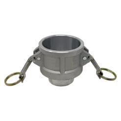 Aluminum Type BR Cam and Groove Fitting Reducer, 2" Female Camlock x 1-1/2" Male NPT (CAM-2015-BR-AL)