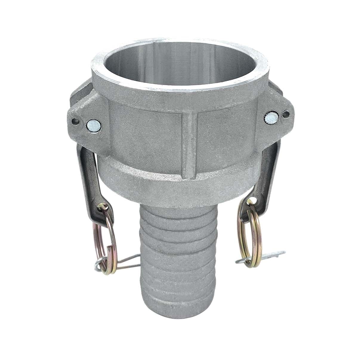 Aluminum Type CR Cam and Groove Fitting Reducer, 2" Female Camlock x 1-1/2" Hose Shank (CAM-2015-CR-AL)