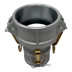 Aluminum Type DD Cam and Groove Fitting Spool Coupler Reducer, 3" Female Camlock Coupler x 2" Female Camlock Coupler (CAM-3020-DD-AL)