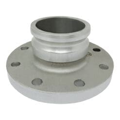 Aluminum Type FA Cam and Groove Fitting, 4" Male Camlock Adapter x 150# Flange (CAM-40-FA-AL)
