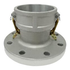 Aluminum Type FC Cam and Groove Fitting, 4" Female Camlock Coupler x 150# Flange (CAM-40-FC-AL)