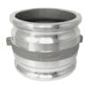 Aluminum Type AA Cam and Groove Fitting Spool Adapter, 6" Male Camlock Adapter x 6" Male Camlock Adapter (CAM-60-AA-AL)