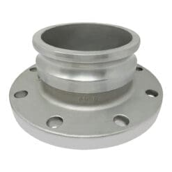 Aluminum Type FA Cam and Groove Fitting, 6" Male Camlock Adapter x 150# Flange (CAM-60-FA-AL)