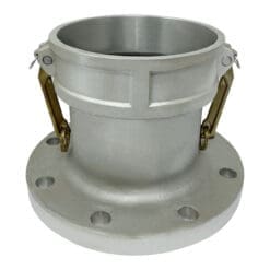 Aluminum Type FC Cam and Groove Fitting, 6" Female Camlock Coupler x 150# Flange (CAM-60-FC-AL)