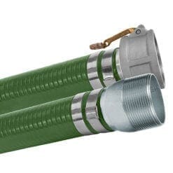 Green PVC Suction with Camlock x KC Nipple