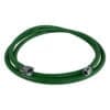 1" Green PVC Suction Hose Assembly, Male Camlock x Female Camlock, 85 PSI, 20' Length