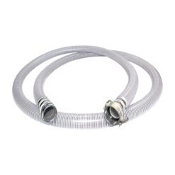 3" Clear PVC Suction Hose Assembly, Male Camlock x Female Camlock, 60 PSI, 30' Length