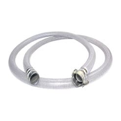 3" Clear PVC Suction Hose Assembly, Male Camlock x Female Camlock, 60 PSI, 30' Length