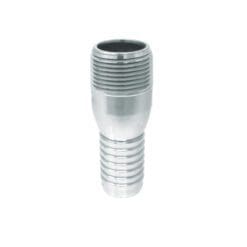 Combination (KC) Nipple Fitting, 1" Hose Shank x 1" Male NPT, Zinc Plated Steel (KCN-100-NPT-GS)