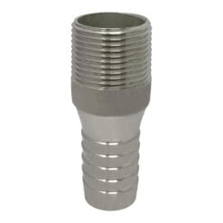 Combination (KC) Nipple Fitting, 1" Hose Shank x 1" Male NPT, Stainless Steel (KCN-100-NPT-SS)