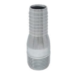 Combination (KC) Nipple Fitting, 1-1/4" Hose Shank x 1-1/4" Male NPT, Zinc Plated Steel (KCN-125-NPT-GS)