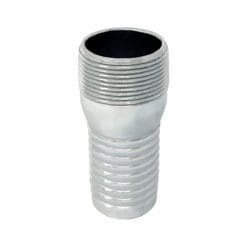 Combination (KC) Nipple Fitting, 1-1/2" Hose Shank x 1-1/2" Male NPT, Zinc Plated Steel (KCN-150-NPT-GS)