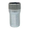 Combination (KC) Nipple Fitting, 2" Hose Shank x 2" Male NPT, Zinc Plated Steel (KCN-200-NPT-GS)