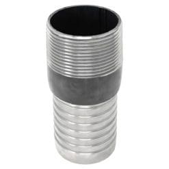 Combination (KC) Nipple Fitting, 2-1/2" Hose Shank x 2-1/2" Male NPT, Steel (KCN-250-NPT-ST)