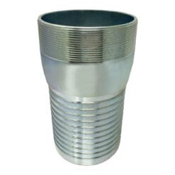 Combination (KC) Nipple Fitting, 6" Hose Shank x 6" Male NPT, Zinc Plated Steel (KCN-600-NPT-GS)