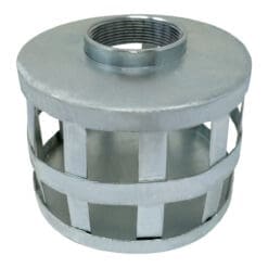 2-1/2" Suction Strainer, Square Hole, Zinc Plated Steel
