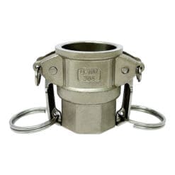 Stainless Steel Type D Cam and Groove Fitting, 1" Female Camlock x 1" Female NPT (CAM-10-D-SS304)