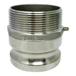 Gloxco Stainless Steel Type F Cam and Groove Fitting, 3