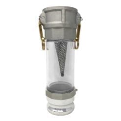 3" In-line Camlock Polycarbonate Sight Glass and Strainer Assembly (CAM-30-SGST-PCAL)