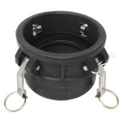 Type D Poly Cam and Groove Fitting, 4" Female Camlock x 4" Female NPT (CAM-40-D-PP)