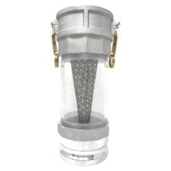 4" In-line Camlock Polycarbonate Sight Glass and Strainer Assembly (CAM-40-SGST-PCAL)