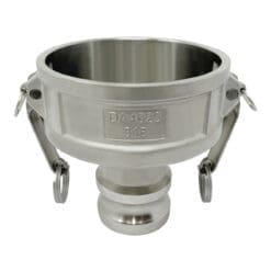 Gloxco Stainless Steel Type DA Cam and Groove Hose Fitting, Reducer, 4″ Female Coupler x 2″ Male Adapter (CAM-4020-DA-SS)