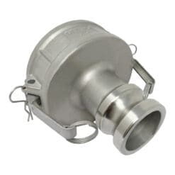 Gloxco Stainless Steel Type DA Cam and Groove Hose Fitting, Reducer, 4″ Female Coupler x 2″ Male Adapter (CAM-4020-DA-SS)