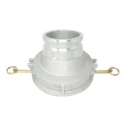 Aluminum Type GA Cam and Groove Fitting, Gravity Drop Adapter, 4" API Coupler x 4" Male Adapter, Brass Arms (CAM-4040BR-GA-AL)