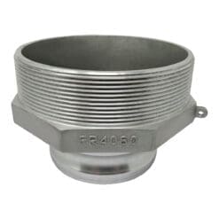 Gloxco Aluminum Type FR Cam and Groove Reducer, 4" Male Camlock Adapter x 6" Male NPT (CAM-4060-FR-AL)