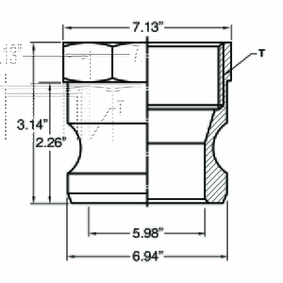 Stainless Steel Type A Cam and Groove Fitting, 6" Male Camlock x 6" Female NPT (CAM-60-A-SS304) - Image 2