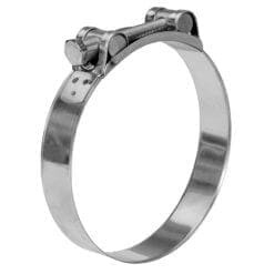 Stainless Steel T-Bolt Hose Clamp, 1.56" to 1.69" Working Range, Pack of 50