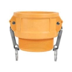 Type B Nylon Glass Cam Lock Fitting, 4" Female Cam and Groove x 4" Male NPT (CAM-40-B-NG)