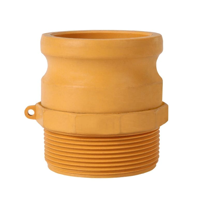 Gloxco Nylon Glass Type F Cam and Groove Fitting, 4" Male Camlock Adapter x 4" Male NPT (CAM-40-F-NG)