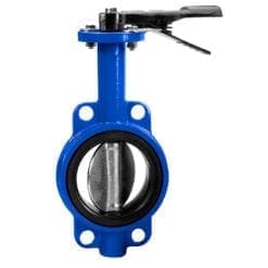 3" Ductile Iron Butterfly Valve, Long Neck, Alignment Holes, Nickel Plated Disk (BFV-300LA-NP)