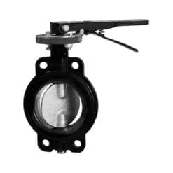 2" Ductile Iron Butterfly Valve, Short Neck, Alignment Holes, Nickel Plated Disk (BFV-200SA-NP)