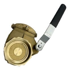 4" Brass Lever Gate Valve, 4" Female NPT x 4" Female NPT