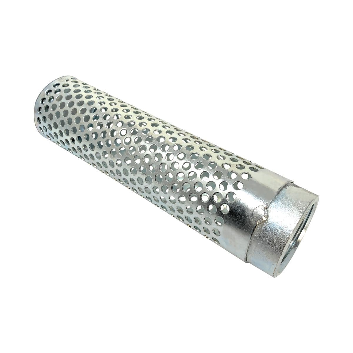 1" Long Style Suction Strainer, Round Hole, Zinc Plated Steel - Image 5
