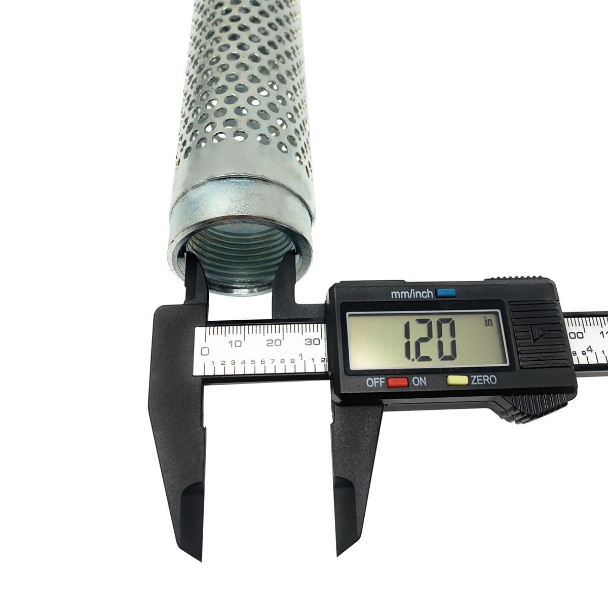 1" Long Style Suction Strainer, Round Hole, Zinc Plated Steel - Image 6