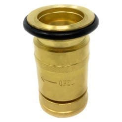 Fire Hose Nozzle, 1" NPSH, Adjustable Industrial Fog Nozzle, 75 GPM, Satin Brass