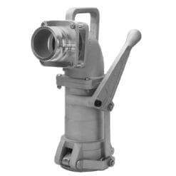 Liquid Dual Point Drop Elbow, Aluminum, Lever Handle, 4" Inlet Adapter