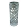 1-1/2" Long Style Suction Strainer, Round Hole, Zinc Plated Steel