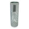 2-1/2" Long Style Suction Strainer, Round Hole, Zinc Plated Steel