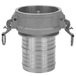 Vapor Recovery Coupler, 4" Coupler x 3" Hose Shank, Self-Locking Handles