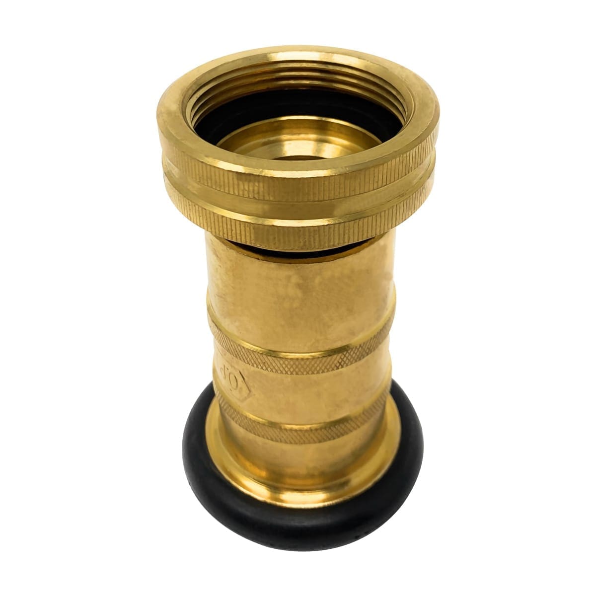 Fire Hose Nozzle, 1-1/2" NST, Adjustable Industrial Fog Nozzle, 75 GPM, Satin Brass - Image 4