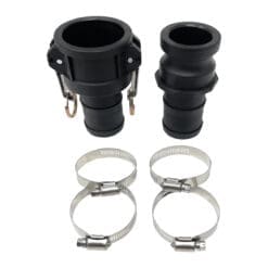 Poly 2" Cam and Groove Fitting Kit with Male Camlock Adapter, Female Camlock Coupler, Four Clamps