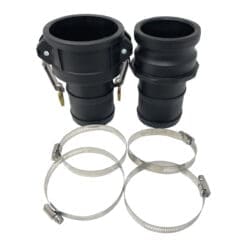 Poly 3" Cam and Groove Fitting Kit with Male Camlock Adapter, Female Camlock Coupler, Four Clamps