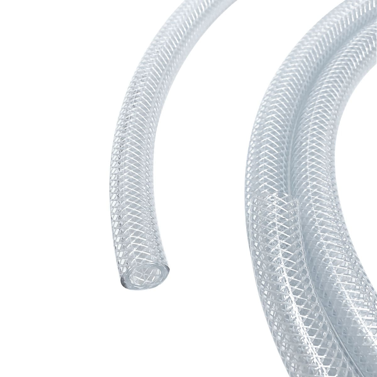 Gloxco Clear Braided PVC Tubing, Food Grade, Heavy Duty Reinforced Hose, 1/2" ID, 50 Ft Length - Image 7