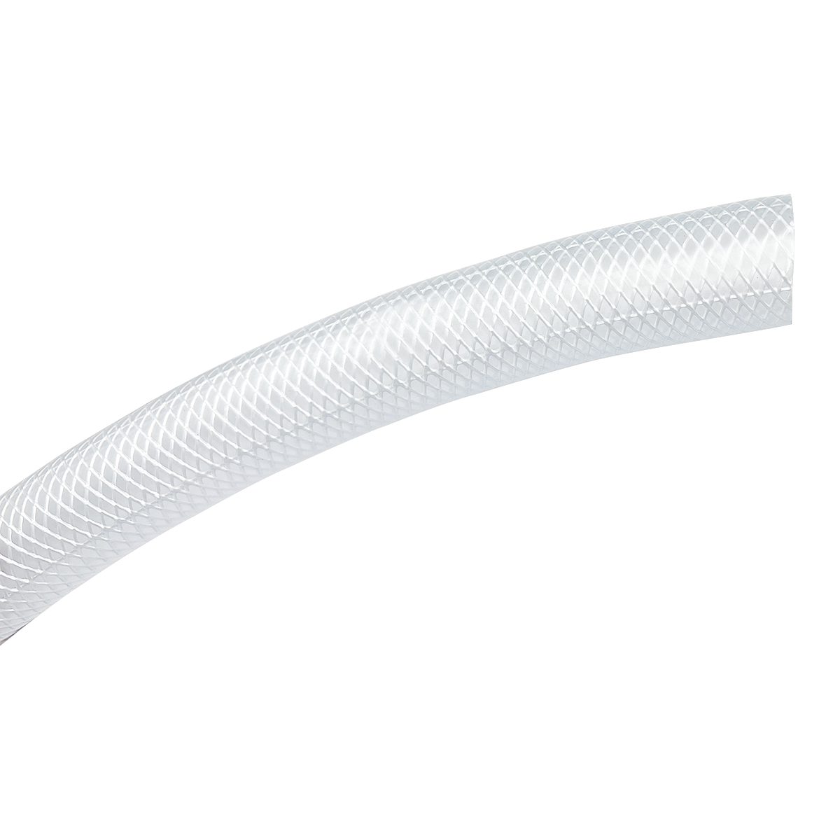 Gloxco Clear Braided PVC Tubing, Food Grade, Heavy Duty Reinforced Hose, 1" ID